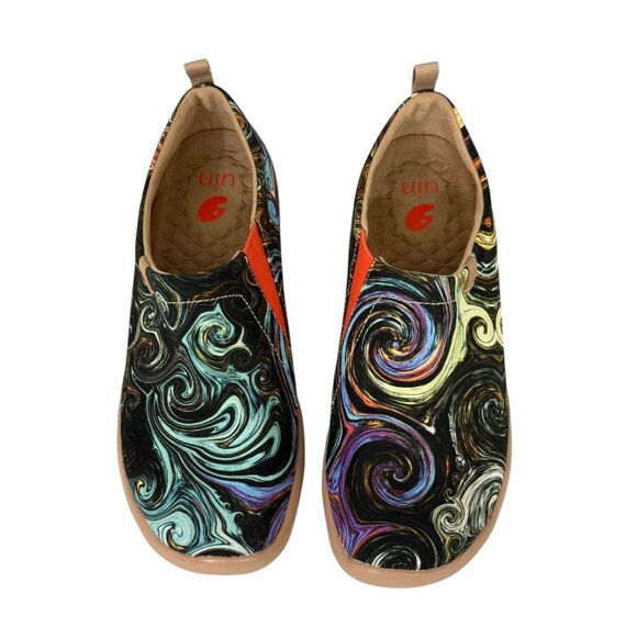 UIN Toledo Starry Night Artsy Light Canvas Slip On Shoes Comfort Womens Size 7.5 - Picture 2 of 11